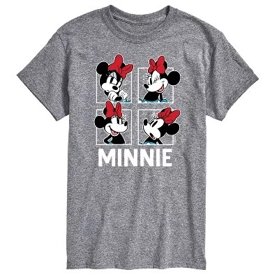 Мужская футболка Disney Minnie с лицами, серый меланж