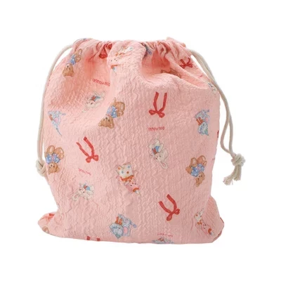 Косметичка Unique Bargains Doll на шнурке, розовая