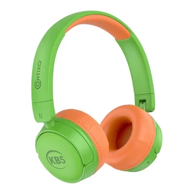 Детские Bluetooth-наушники Contixo KB05 с лимитом 85 дБ, зеленые