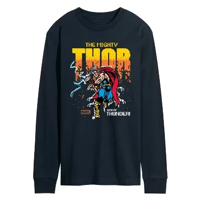 Мужская футболка с длинным рукавом Thor Pixelated Graphic
