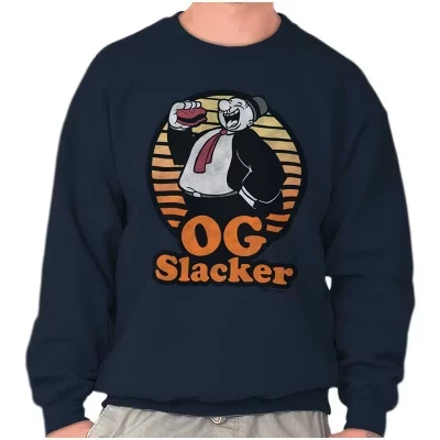 Забавная ретро-толстовка Popeye Wimpy OG Slacker для мужчин или женщин с лицензией