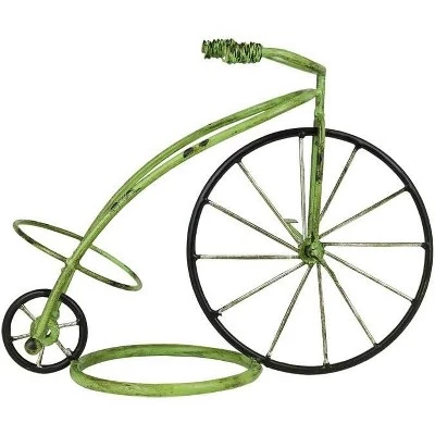 Держатель для винного стеллажа в стиле LIVEVIE Classic Vintage Bike Circus Отдельно стоящий органайзер для вина, подставка для столешницы, идеальный вариант для дома или офиса в зеленом цвете