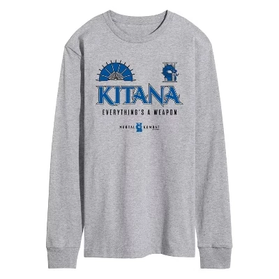 Мужская футболка из джерси Kitana с длинным рукавом и графическим рисунком athletic heather