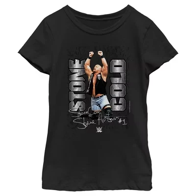 Женская футболка с подписью Стива Остина Stone Cold, черная