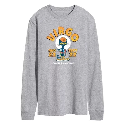 Мужская футболка с длинным рукавом Virgo с графическим рисунком athletic heather
