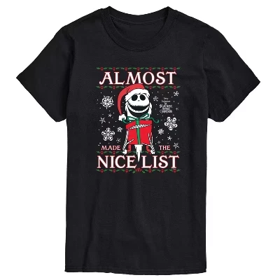 Мужская футболка Jack Nice List с коротким рукавом и графическим рисунком, черная