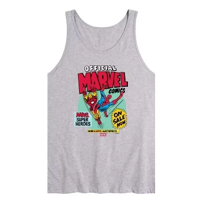 Мужская майка Marvel Spider-Man и Iron Man, серый меланж