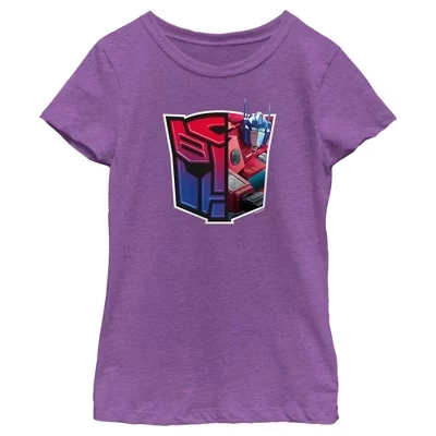 Детская футболка Transformers Optimus Prime, фиолетовая