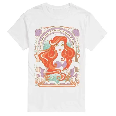 Мужская футболка с коротким рукавом и графическим рисунком Ariel Portrait, белая