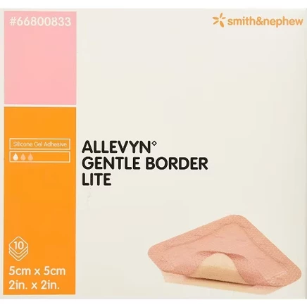 Пенопластовая повязка Allevyn Border Lite 2 х 2 дюйма. (В коробке 10 штук)