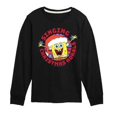 Лонгслив для мальчиков SpongeBob «Поющие кораллы», черный