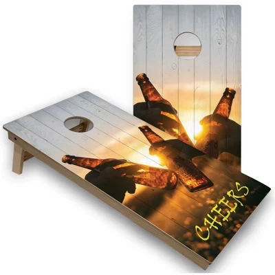 Набор досок Cheers Cornhole | Включает в себя (2) доски, (8) Сумки и дополнительные аксессуары без аксессуаров