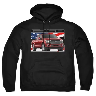 Мужское худи Ford Trucks F-150 Flag, черное