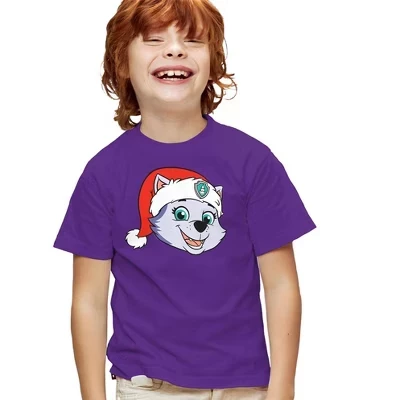 Футболка Paw Patrol Everest Santa Hat для мальчиков фиолетового цвета