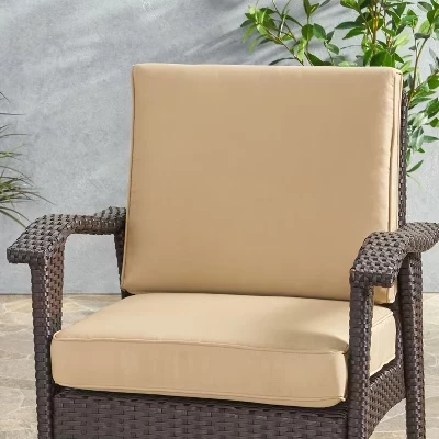 Подушки клубных кресел Hopewell Outdoor из водостойкой ткани коричневого цвета