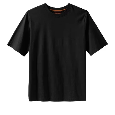 футболка с круглым вырезом из джерси в тяжелом весе by KingSize, черная