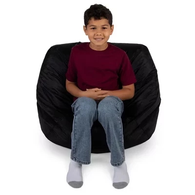 Классическое кресло-мешок Bean Bag, прочная смесь полиэстера и нейлона, детское черное