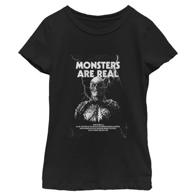 Футболка Girls Lightning Vecna Monsters Are Real черного цвета