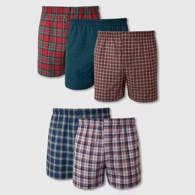 Мужские боксеры Hanes в клетку, 5 шт.