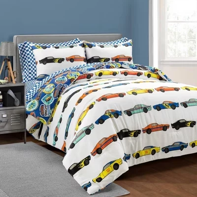 Детский комплект Lush Decor Race Cars, белый