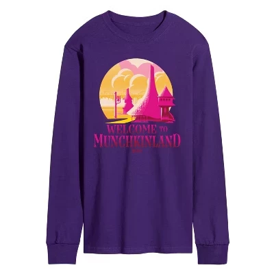 Мужская футболка с длинным рукавом и рисунком Munchkinland фиолетового цвета