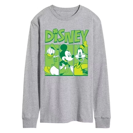 Мужская футболка Disney Grid Shamrock лонгслив, меланж
