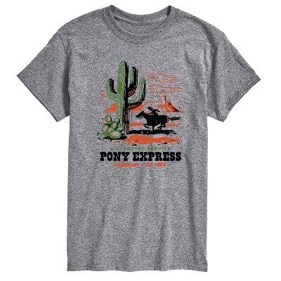 Мужская футболка Pony Express Desert Trailblazers с коротким рукавом и графическим рисунком athletic heather