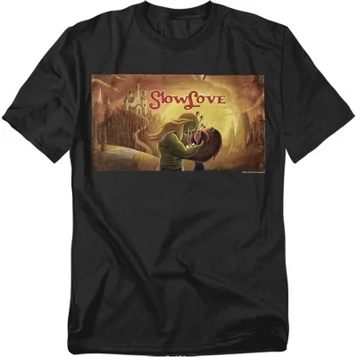 Men's  Slow Love Card T-Shirt black