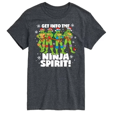 Мужская футболка с коротким рукавом Get Into The Ninja Spirit с графическим рисунком heather charcoal