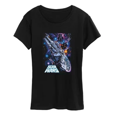 Женская футболка Star Wars Falcon Poster, черная