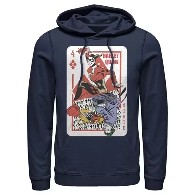 Мужская толстовка с капюшоном Batman Harley Quinn Joker Poker Card Pull Over
