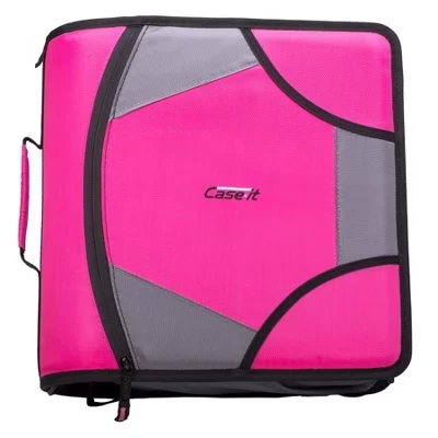Папка-молния Case It King-Sized 4″ D-кольца 800 л. магента