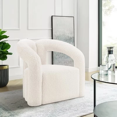 Кресло Manhattan Comfort Darian, букле, кремовое