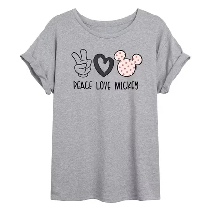 Женская футболка Disney Mickey, оверсайз, серая