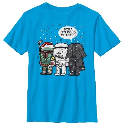 Футболка для мальчиков STAR WARS Boba, бирюзовая