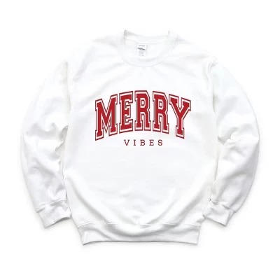 Толстовка с плотным рисунком Merry Vibes Varsity белого цвета