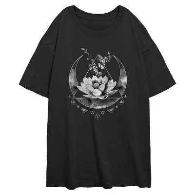 Футболка для девочек Lost Gods Moon Lotus, черная