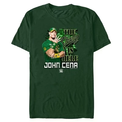 Мужская футболка John Cena The Champ is Here зеленого цвета