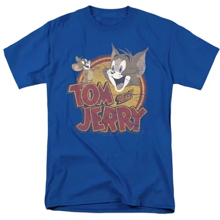 Мужская футболка Tom and Jerry Water Damaged, королевско-синяя