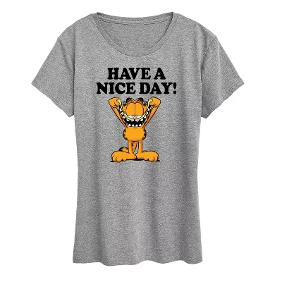 Женская футболка Garfield Have a Nice Day, серая