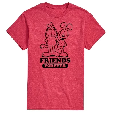 Мужская футболка Garfield Friends Forever, красная