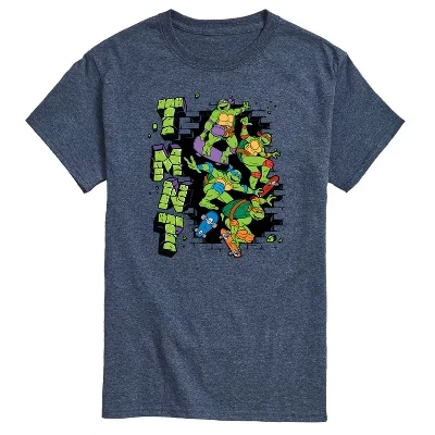 Мужская футболка TMNT Skateboards с коротким рукавом и графическим рисунком, синяя
