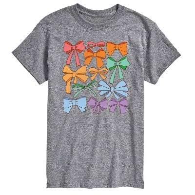 Мужская футболка Athletic heather с коротким рукавом и графическим принтом Pride Coquette Bows - - -