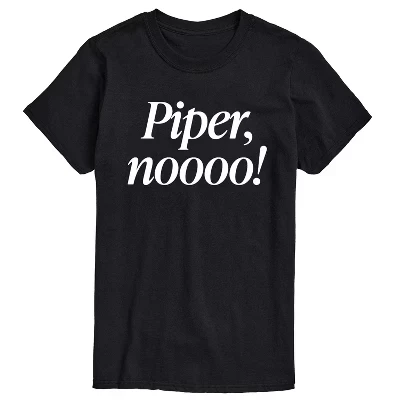 Мужская футболка с коротким рукавом и рисунком Piper No, черная