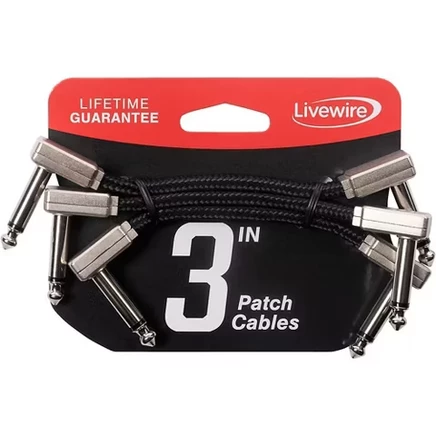 Комплект патч-кабелей Livewire, 3 шт., 7,6 см, цвет затмения