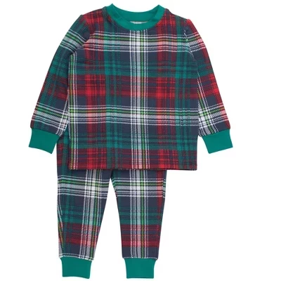 Унисекс пижамный комплект RuffleButts из модала, клетка