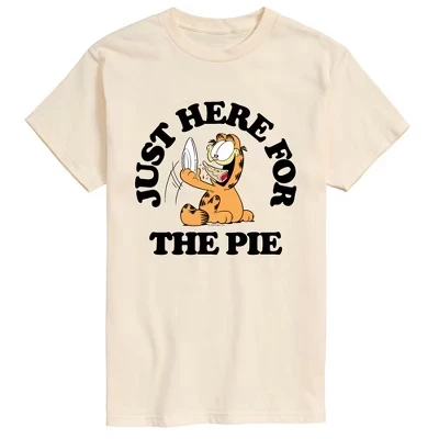 Мужская кремовая футболка с коротким рукавом Here For The Pie с графическим рисунком