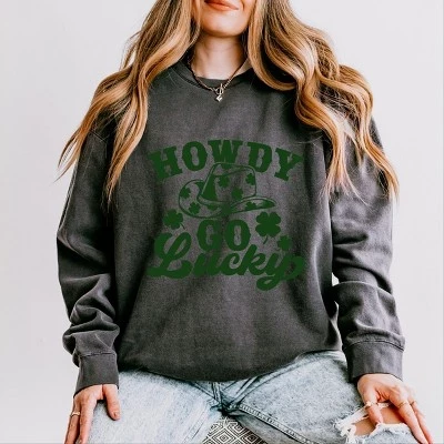 Унисекс-свитшот Simply Sage Market Howdy Go Lucky, перец