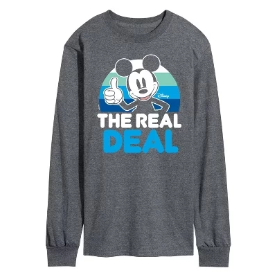 Мужская футболка с графическим рисунком heather charcoal от The Real Deal с длинным рукавом