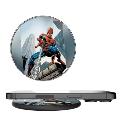 Беспроводное зарядное Keyscaper Marvel Spider-Man 15 Вт, с принтом Человек-Паук